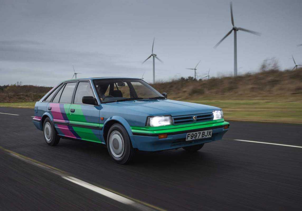 This vintage Nissan Bluebird is reborn as an all-electric restomod